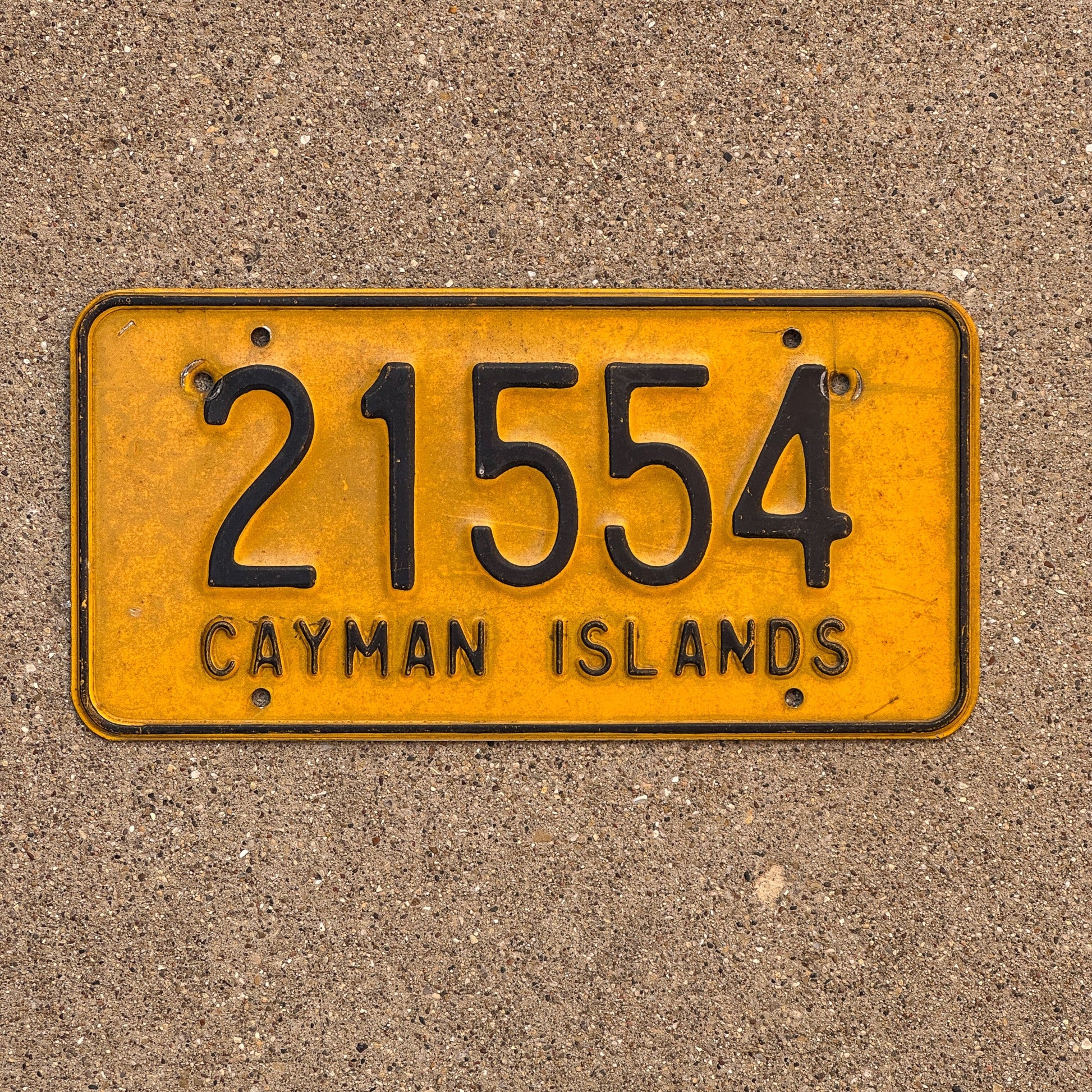 Photo of a 1975 Cayman Islands License Plate Auto Tag Garage Decor Vintage 21554