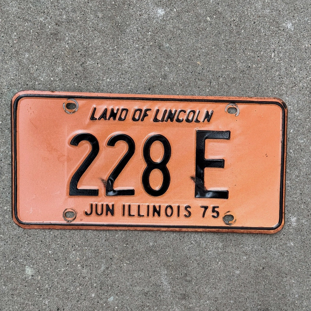 Photo of a 1975 Illinois TRUCK License Plate Auto Tag Garage Decor Vintage License Plate Auto Tag 1 Garage Decor 3 Digit Low Num 228 E