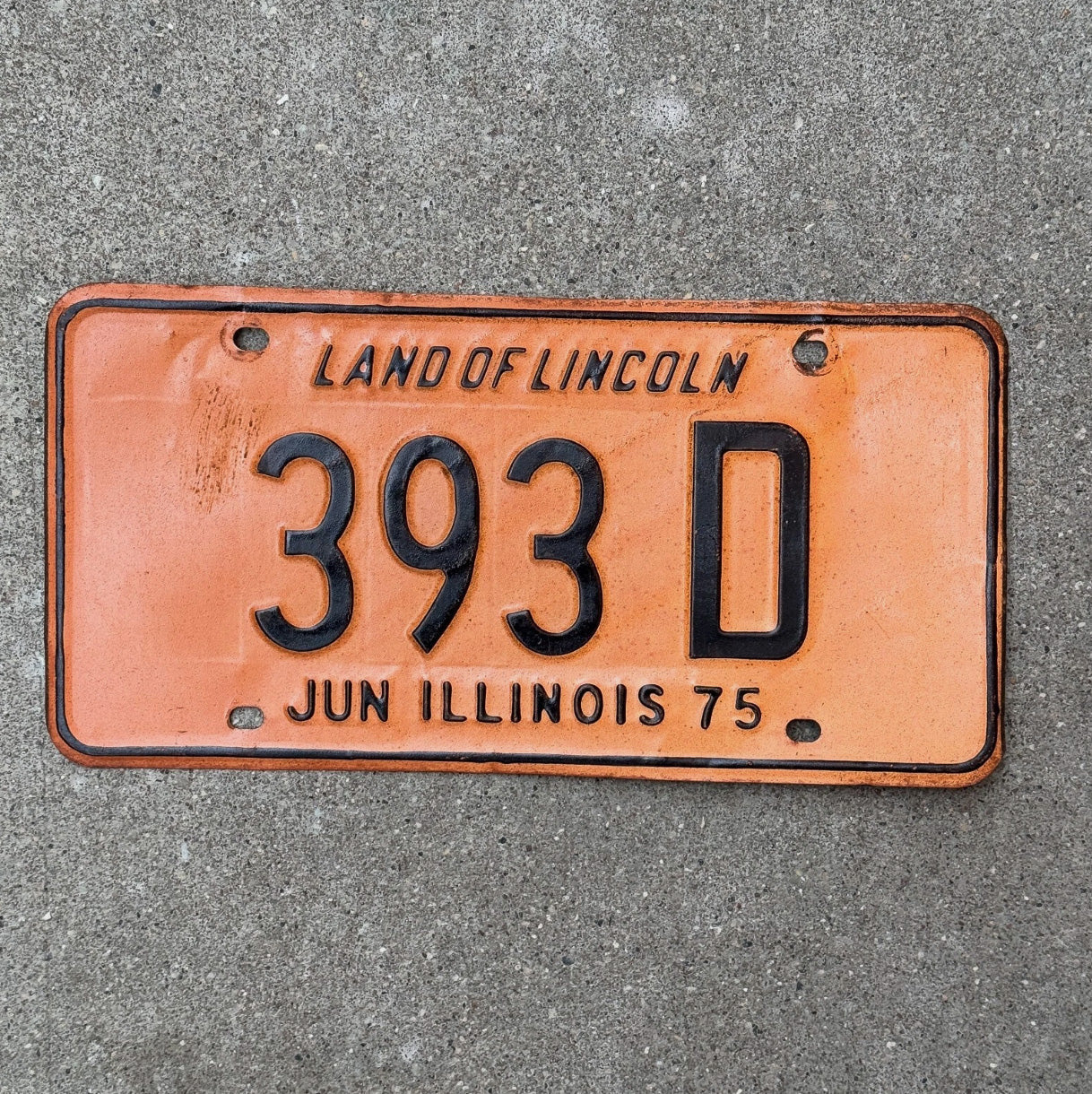 Photo of a 1975 Illinois TRUCK License Plate Auto Tag Garage Decor Vintage License Plate Auto Tag Garage Decor 3 Digit Low Number 393 D