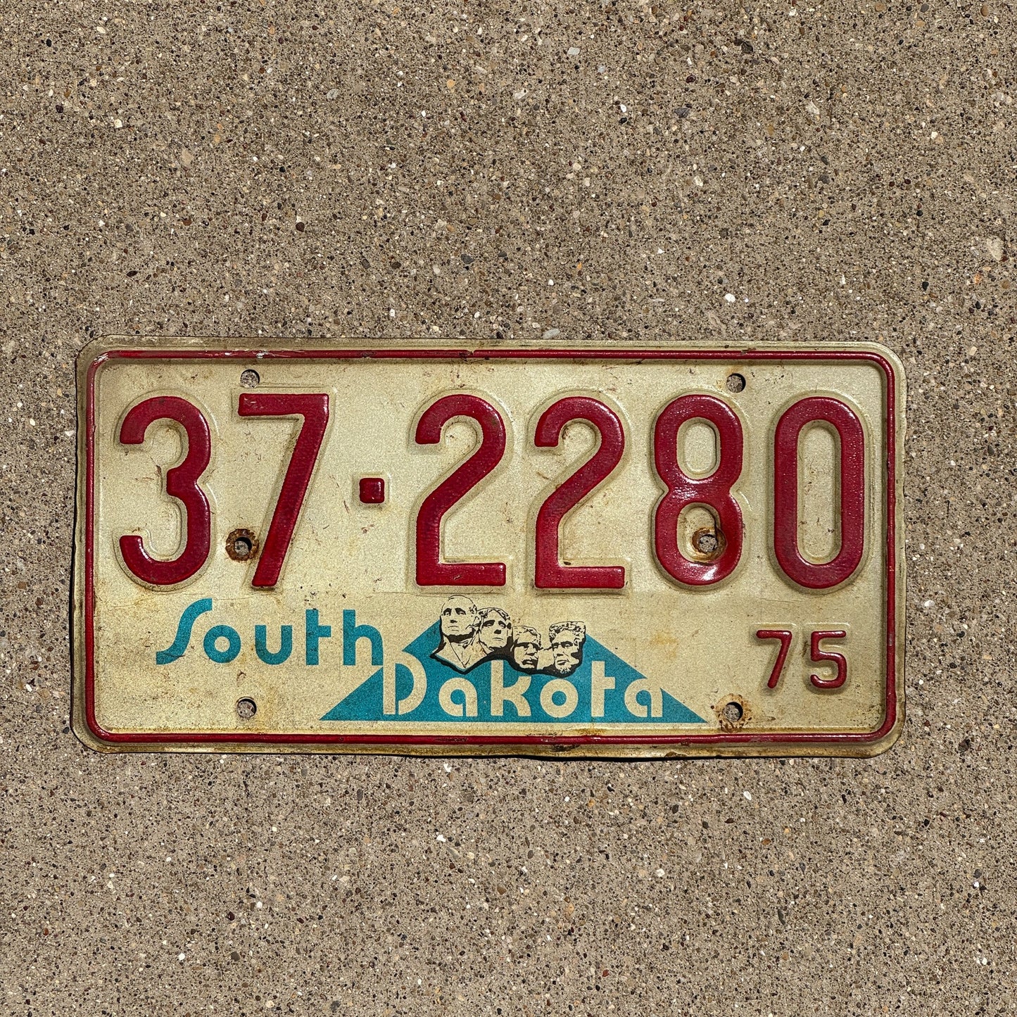Photo of a 1975 South Dakota License Plate Auto Tag Garage Decor Vintage Tag 2 Hutchinson 37 2280