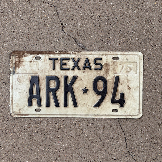 Photo of a 1975 Texas Vanity Motorcycle License Plate Auto Tag 2 Garage Decor Arkansas ARK 94