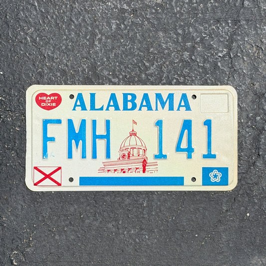 Photo of a 1976 Alabama License Plate Auto Tag Garage Decor Vintage FMH 141 with original patina