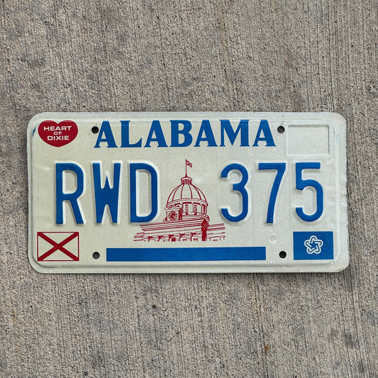 Photo of a 1976 Alabama License Plate Auto Tag Garage Decor Vintage RWD 375 with original patina