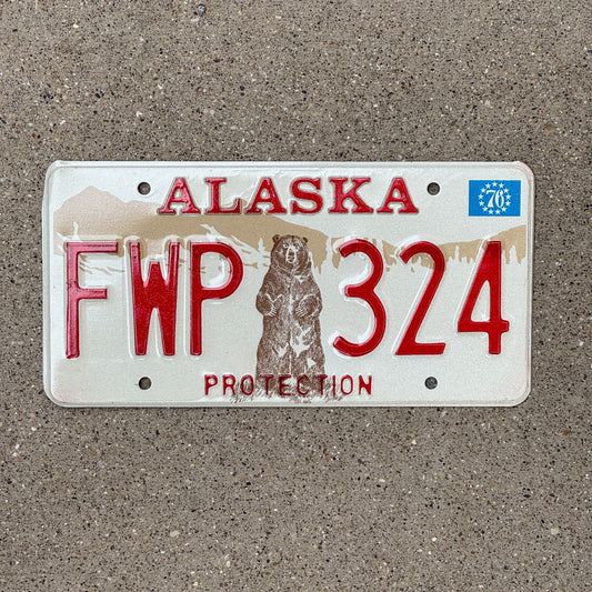 Photo of a 1976 Alaska Fish & Wildlife Protection License Plate Auto Tag 1 Garage Decor FWP 324