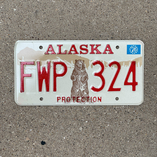 Photo of a 1976 Alaska Fish & Wildlife Protection License Plate Auto Tag 2 Garage Decor FWP 324