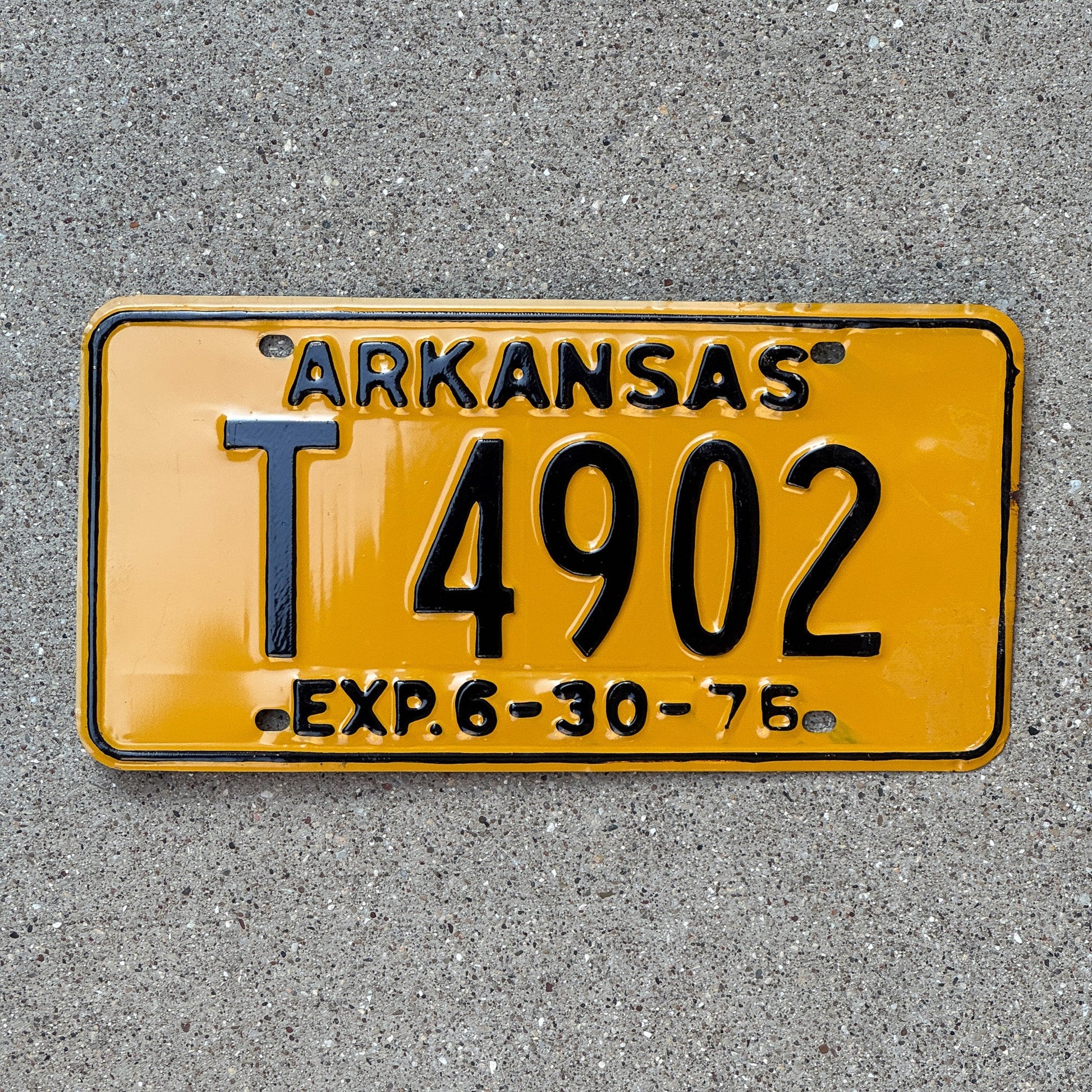 Photo of a 1976 Arkansas Trailer License Plate Auto Tag Garage Decor Vintage T 4902