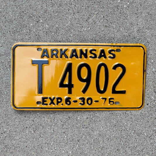 Photo of a 1976 Arkansas Trailer License Plate Auto Tag Garage Decor Vintage T 4902