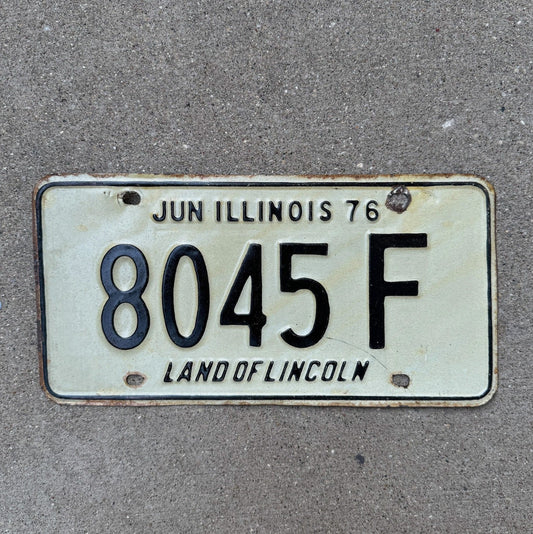 Photo of a 1976 Illinois TRUCK License Plate Auto Tag Garage Decor Vintage License Plate Auto Tag Garage Decor 8045 F