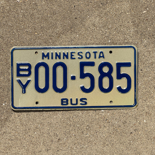 Photo of a 1976 Minnesota Bus License Plate Auto Tag 2 Garage Decor BY 00 585