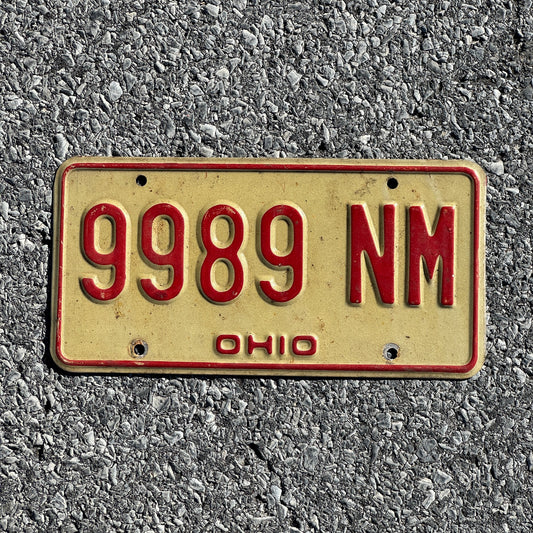 Photo of a 1976 Ohio License Plate Auto Tag Garage Decor Vintage 9989 NM