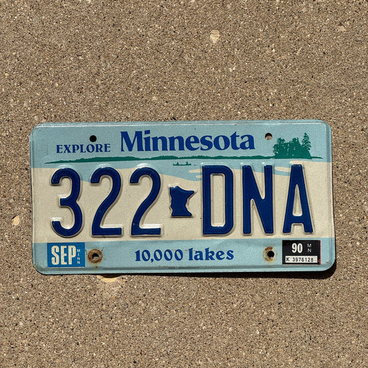 Photo of a 1977 1990 Minnesota License Plate Auto Tag Garage Decor Vintage 322 DNA