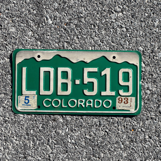 Photo of a 1977 1993 Colorado License Plate Auto Tag 2 Garage Decor LDB 519