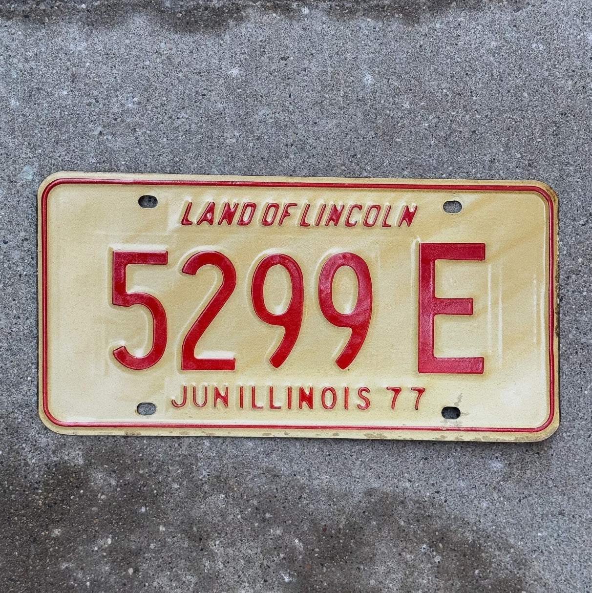 Photo of a 1977 Illinois TRUCK License Plate Auto Tag Garage Decor Vintage License Plate Auto Tag Garage Decor 5299 E