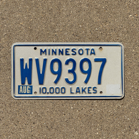 Photo of a 1977 Minnesota DUI Revoked Replacement License Plate Auto Tag 2 Garage Decor "Whiskey" Party Plate WV 9397