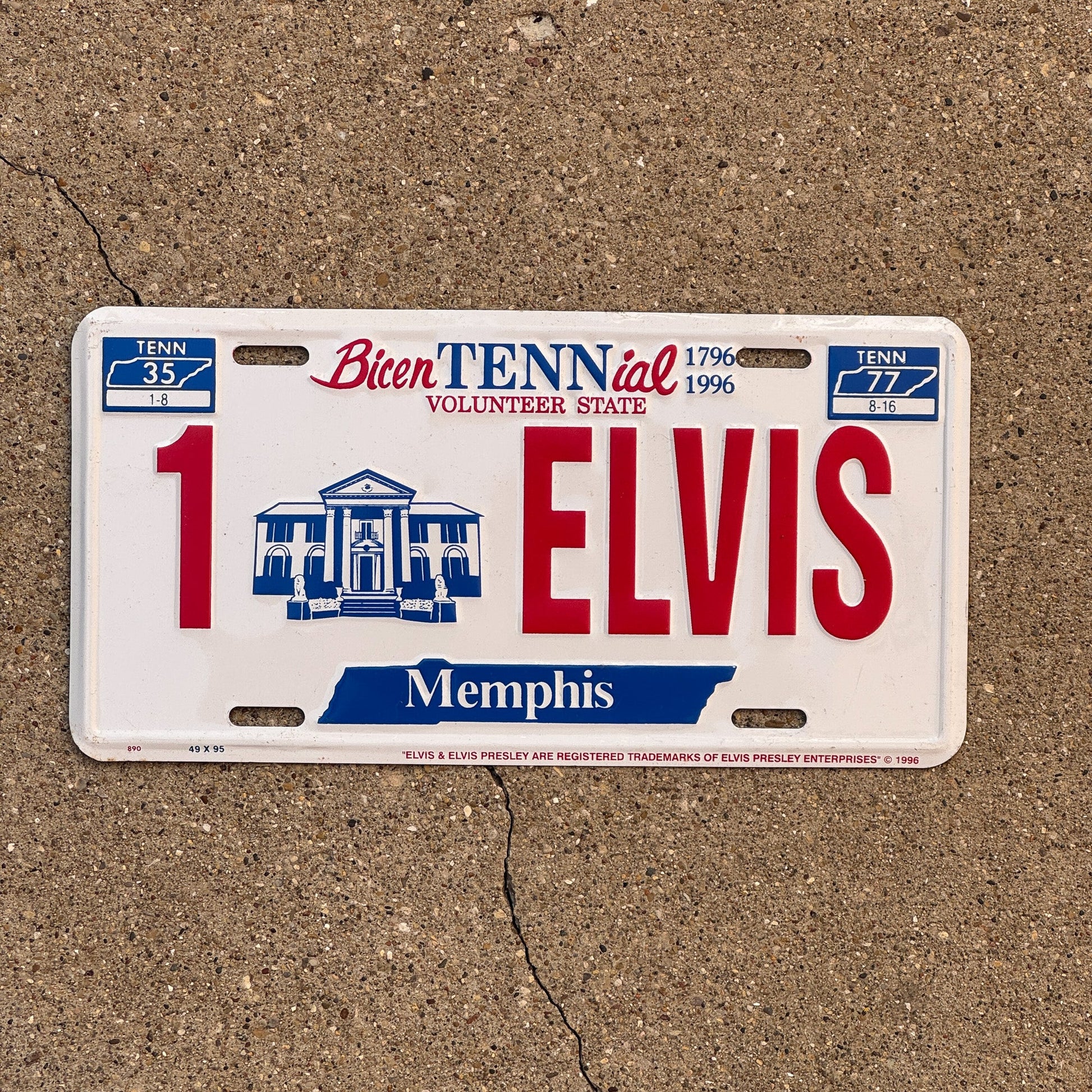 Photo of a 1977 Tennessee Booster License Plate Auto Tag Garage Decor Vintage Tag 1 1 ELVIS