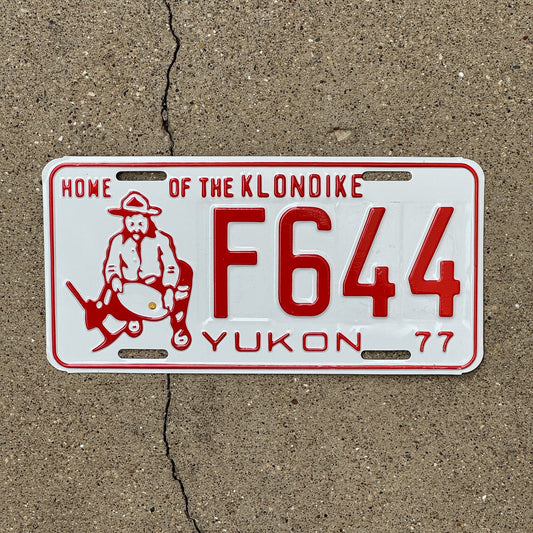 Photo of a 1977 Yukon License Plate Auto Tag 1 Garage Decor F 644