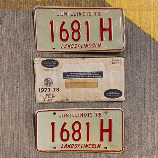 Photo of a 1978 Illinois TRUCK License Plate Auto Tag Garage Decor Vintage License Plate Auto Tag 1 Garage Decor 1681 H