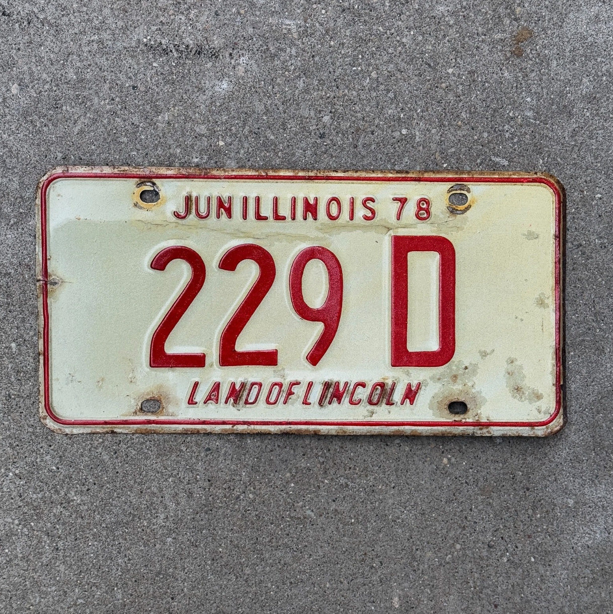 Photo of a 1978 Illinois TRUCK License Plate Auto Tag Garage Decor Vintage License Plate Auto Tag 2 Garage Decor 3 Digit Low Num 229 D