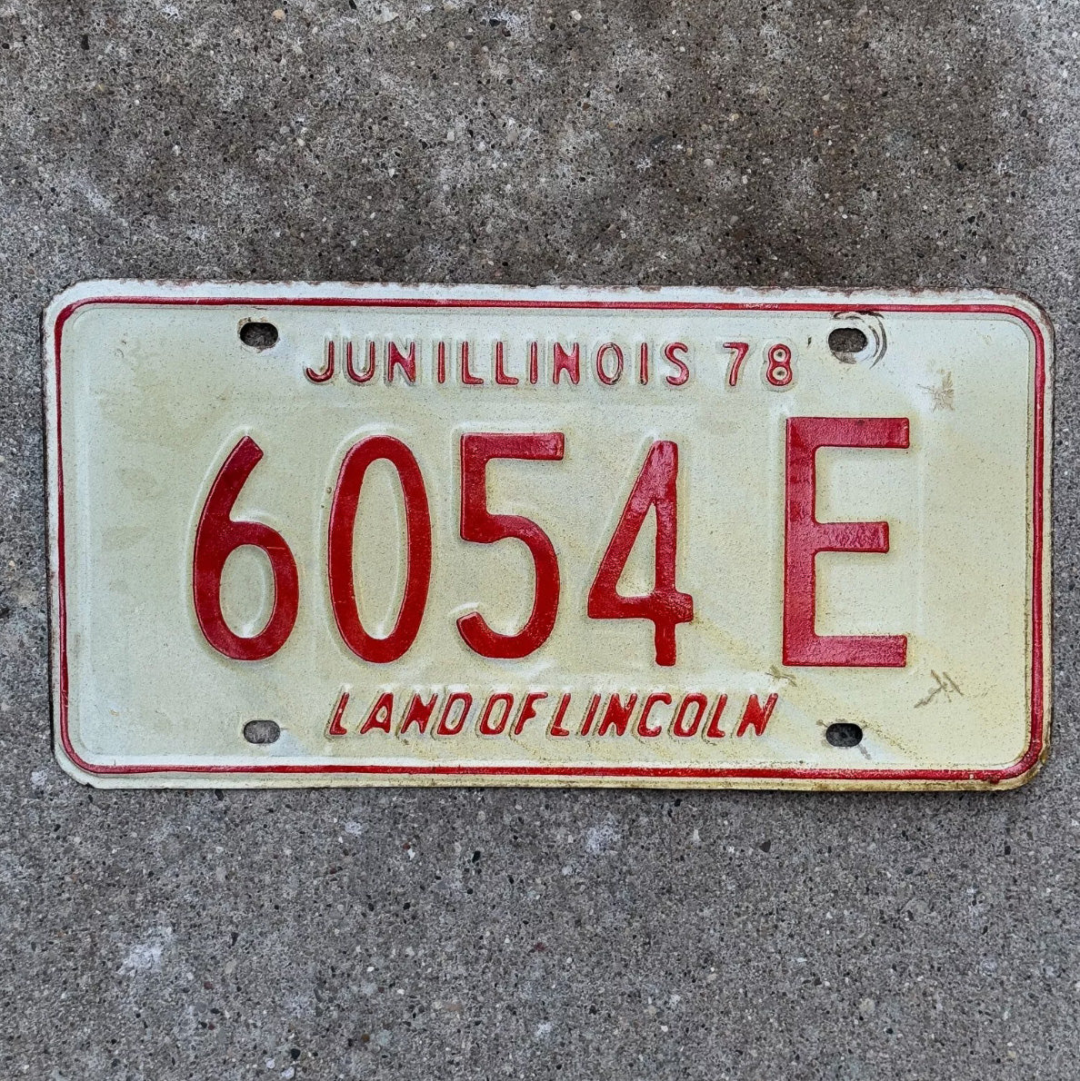 Photo of a 1978 Illinois TRUCK License Plate Auto Tag Garage Decor Vintage License Plate Auto Tag Garage Decor 6054 E