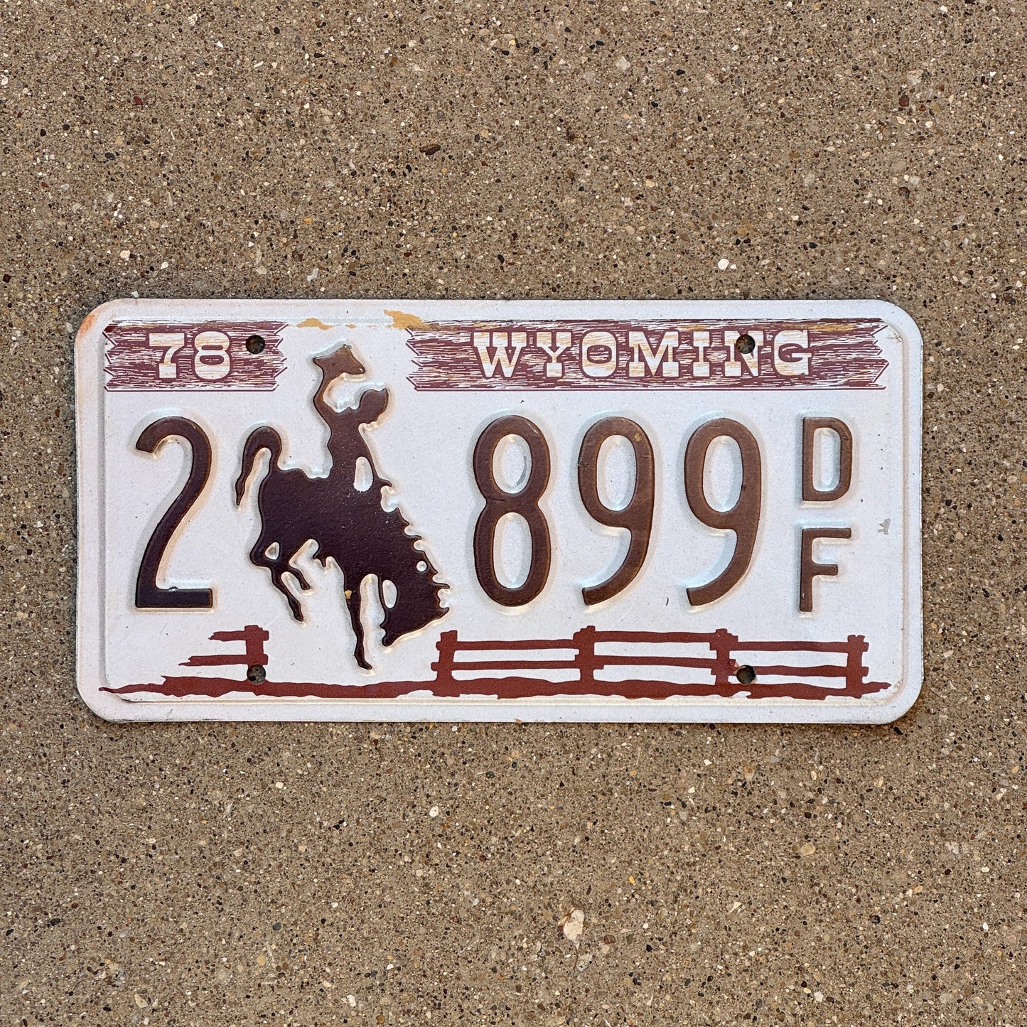 Photo of a 1978 Wyoming License Plate Auto Tag Garage Decor Vintage 2 899 DF