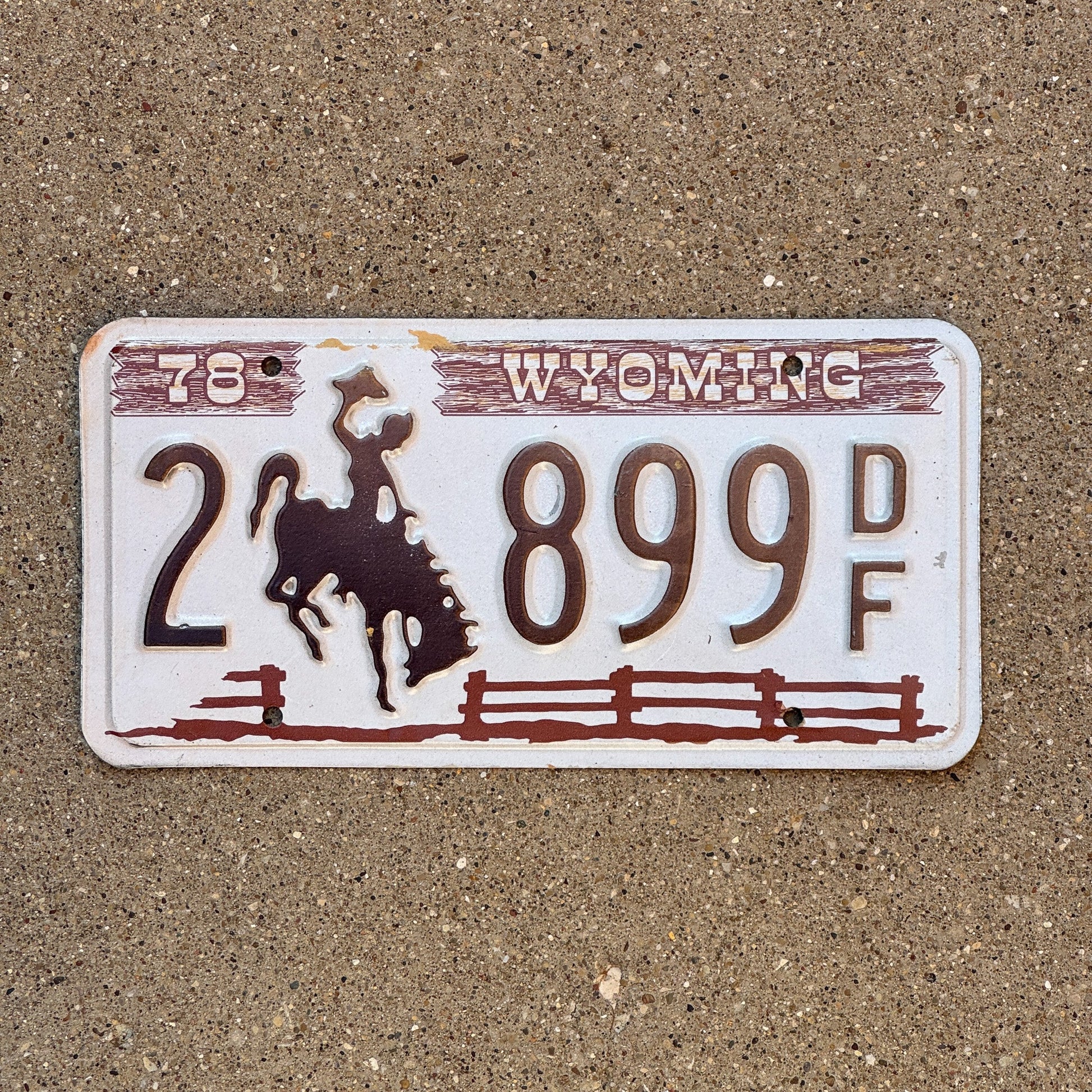 Photo of a 1978 Wyoming License Plate Auto Tag Garage Decor Vintage 2 899 DF