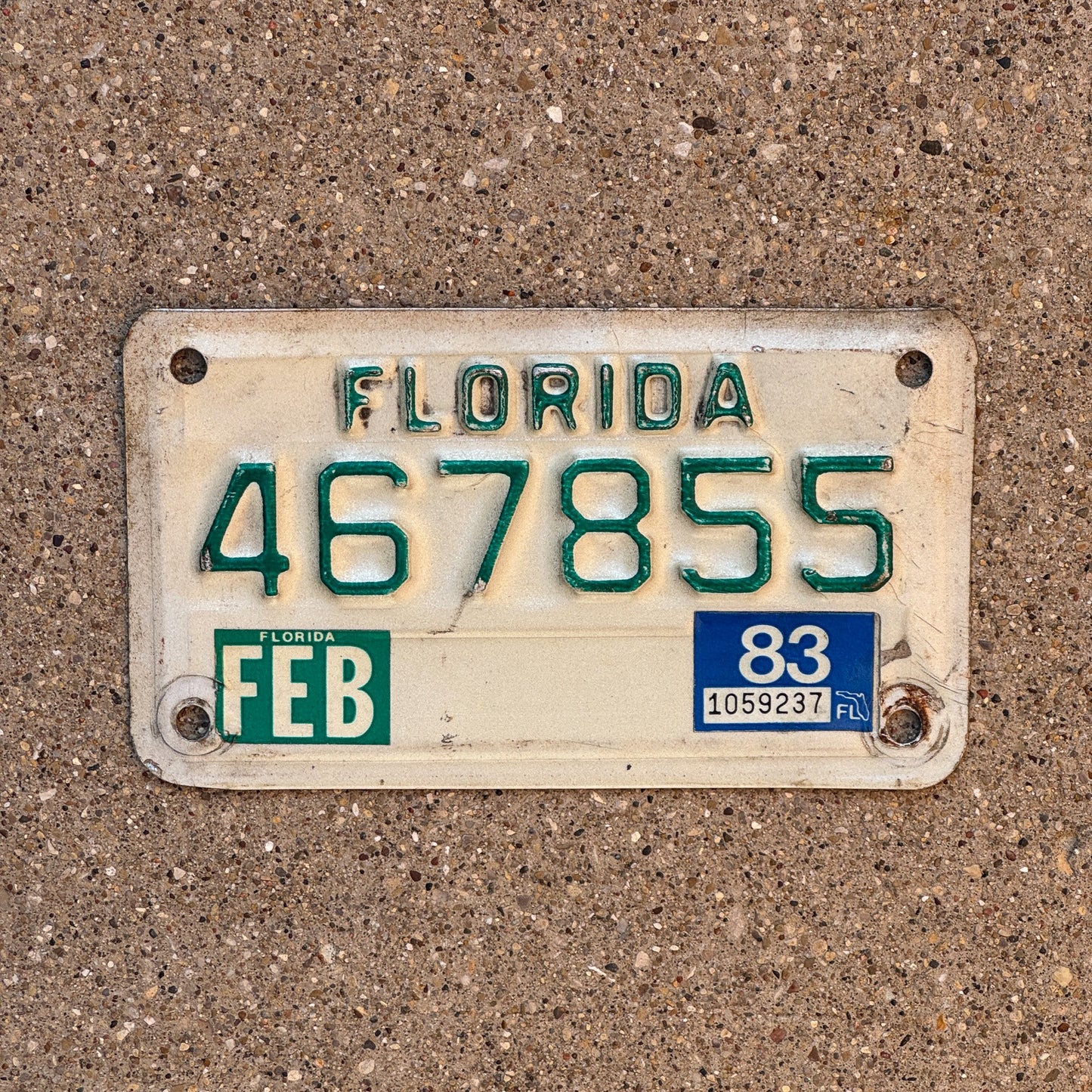 Photo of a 1979 1983 Florida Motorcycle License Plate Auto Tag Garage Decor Vintage 467855