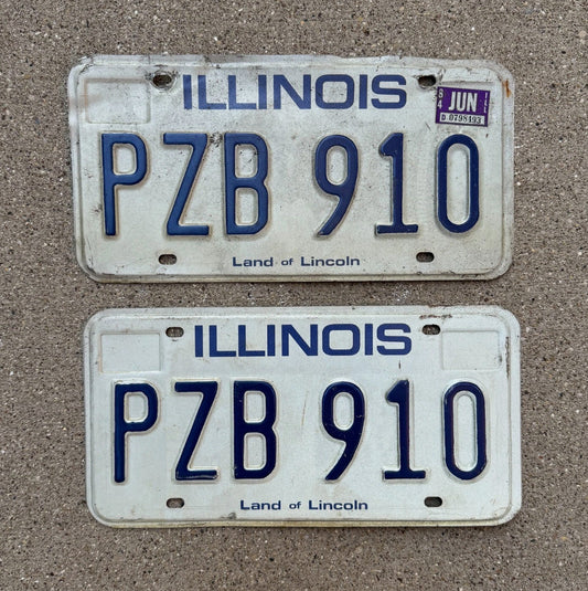 Photo of a 1979 Illinois License Plate Auto Tag Garage Decor Vintage PZB 8894