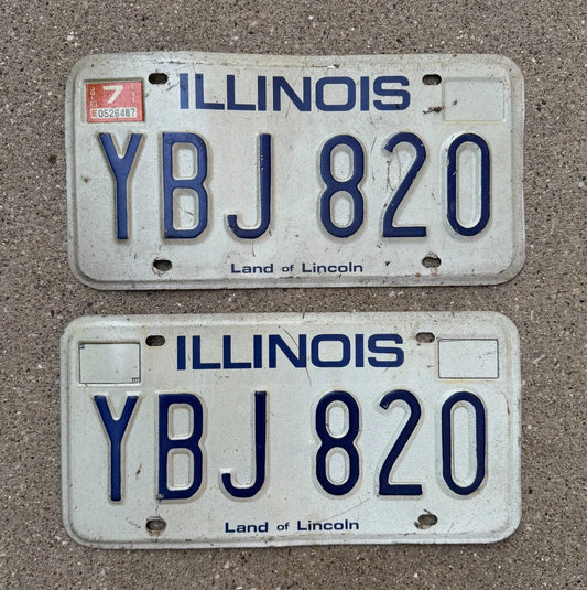 Photo of a 1979 Illinois License Plate Auto Tag Garage Decor Vintage YBJ 820