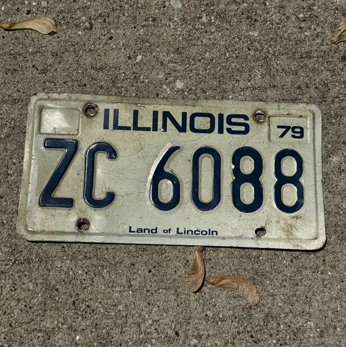 Photo of a 1979 Illinois License Plate Auto Tag Garage Decor Vintage ZC 6088