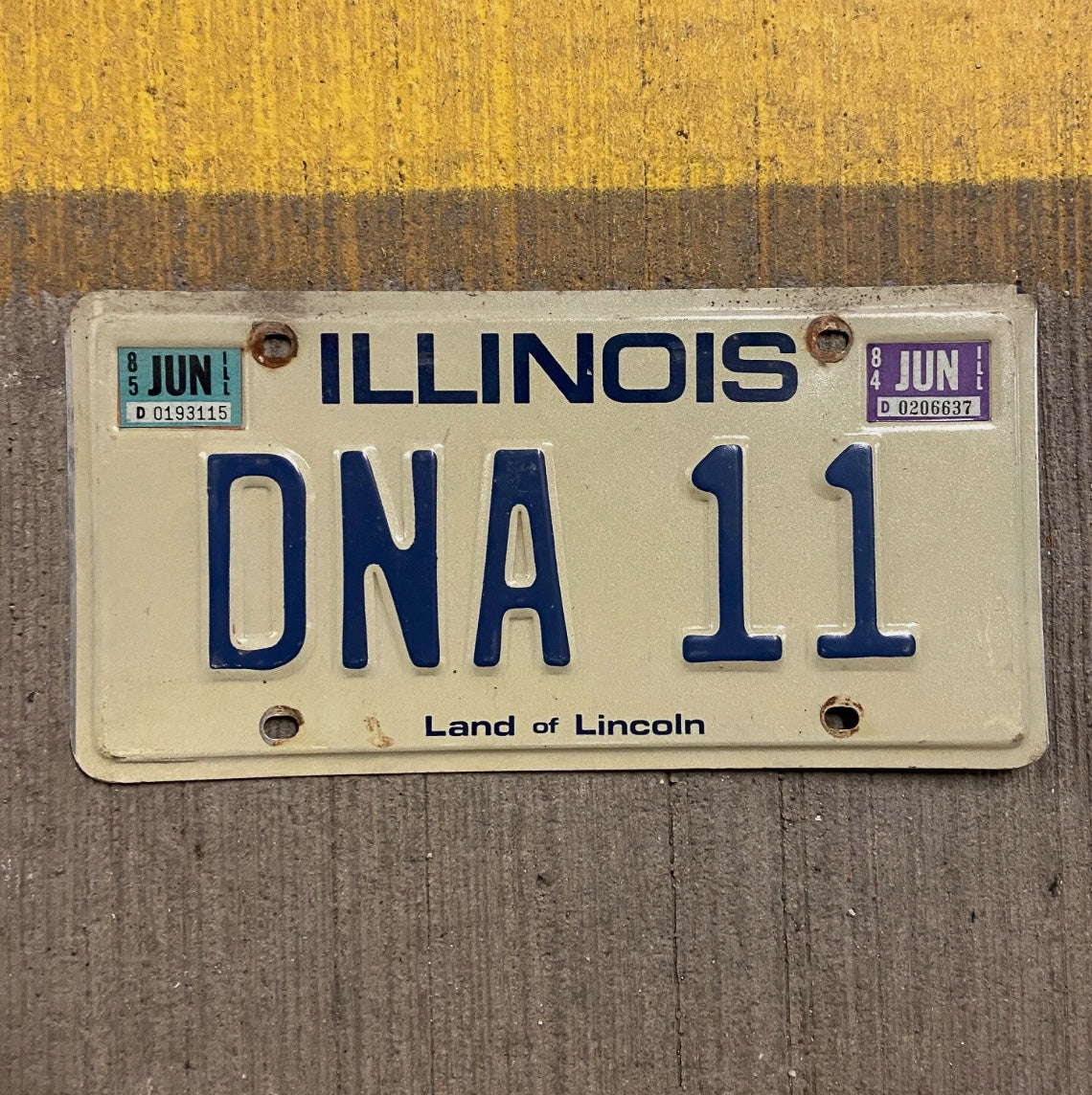 Photo of a 1979 Illinois Vanity License Plate Auto Tag Garage Biology Genetics Genes DNA 11
