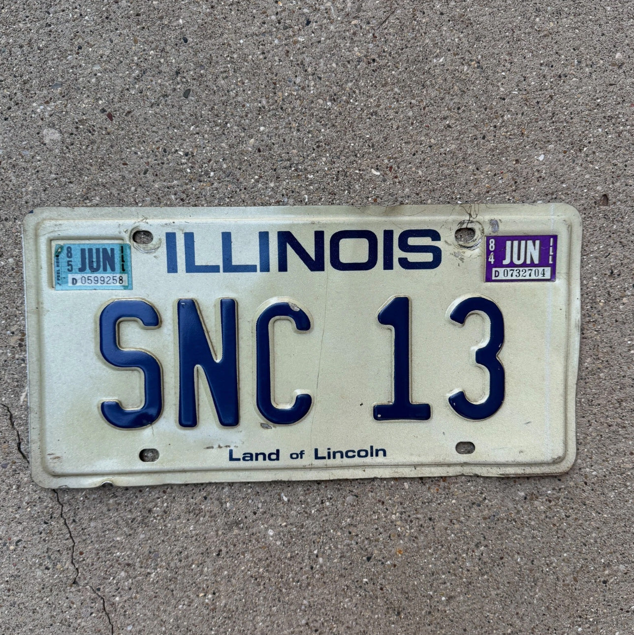 Photo of a 1979 Illinois Vanity License Plate Auto Tag Garage Decor Vintage SNC 13