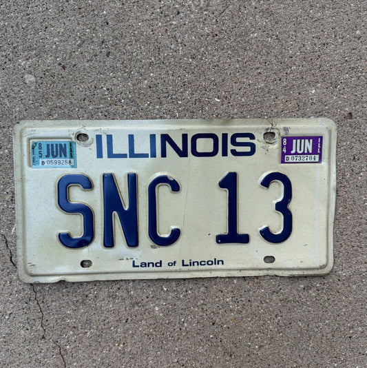Photo of a 1979 Illinois Vanity License Plate Auto Tag Garage Decor Vintage SNC 13