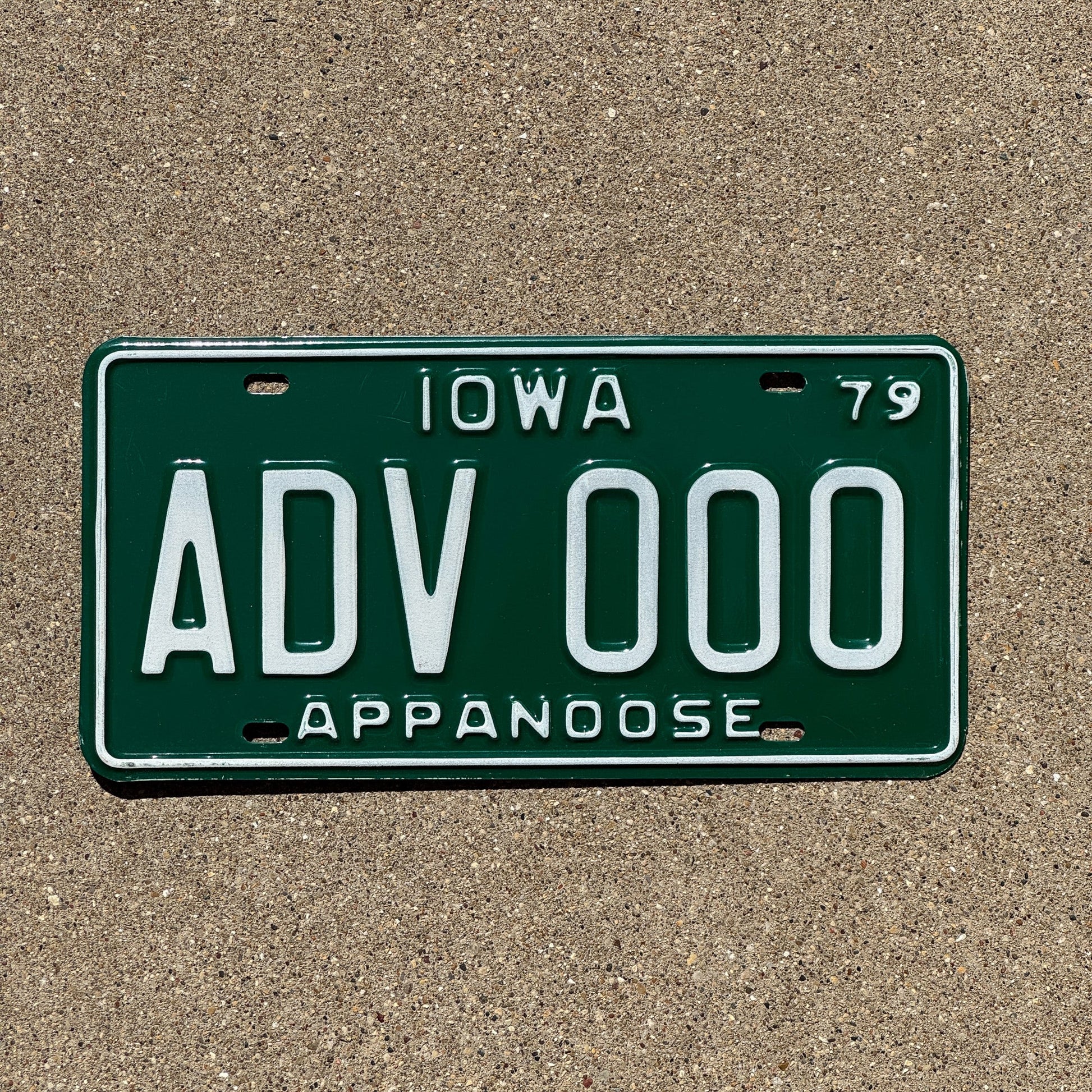 Photo of a 1979 Iowa License Plate Auto Tag Garage Decor Vintage Repeat Repeating ADV 000