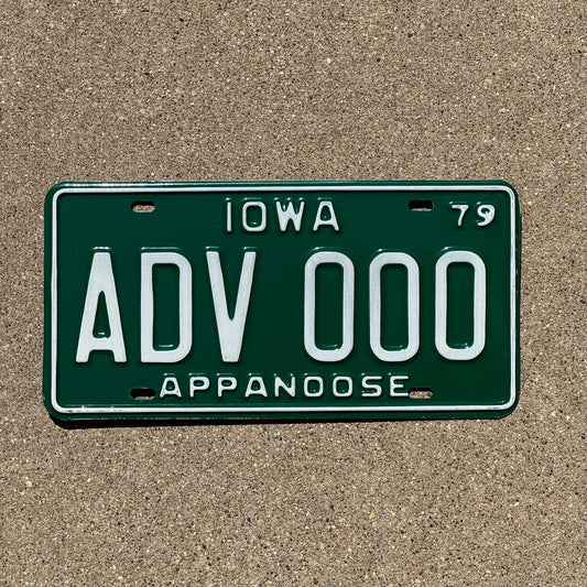Photo of a 1979 Iowa License Plate Auto Tag Garage Decor Vintage Repeat Repeating ADV 000