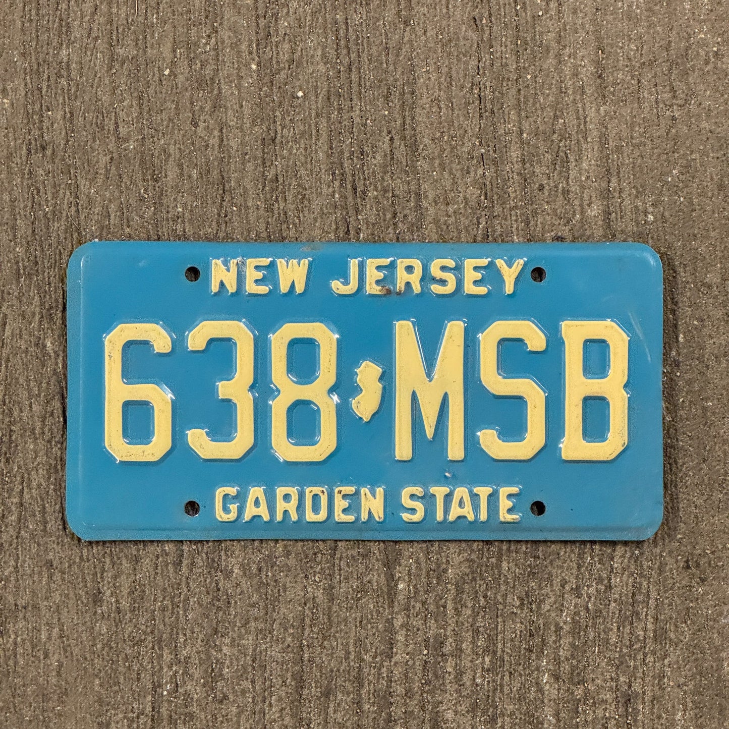 Photo of a 1979 New Jersey License Plate Auto Tag 1 Garage Decor Blue 638 MSB