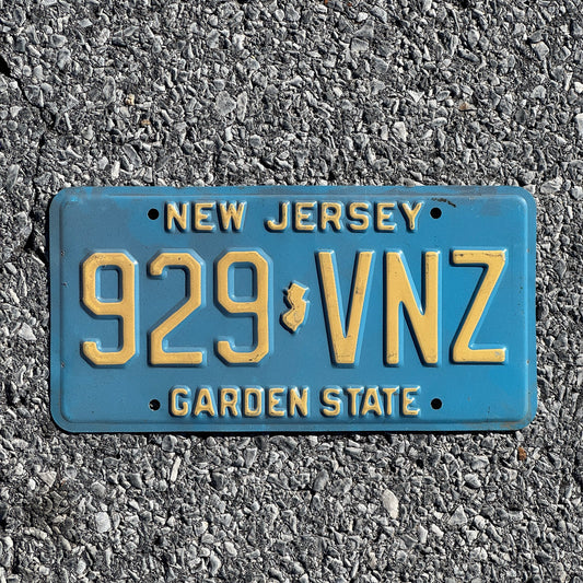 Photo of a 1979 New Jersey License Plate Auto Tag 2 Garage Decor 929 VNZ