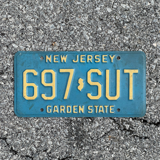 Photo of a 1979 New Jersey License Plate Auto Tag Garage Decor Vintage 697 SUT