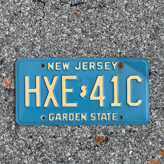 Photo of a 1979 New Jersey License Plate Auto Tag Garage Decor Vintage HXE 41C