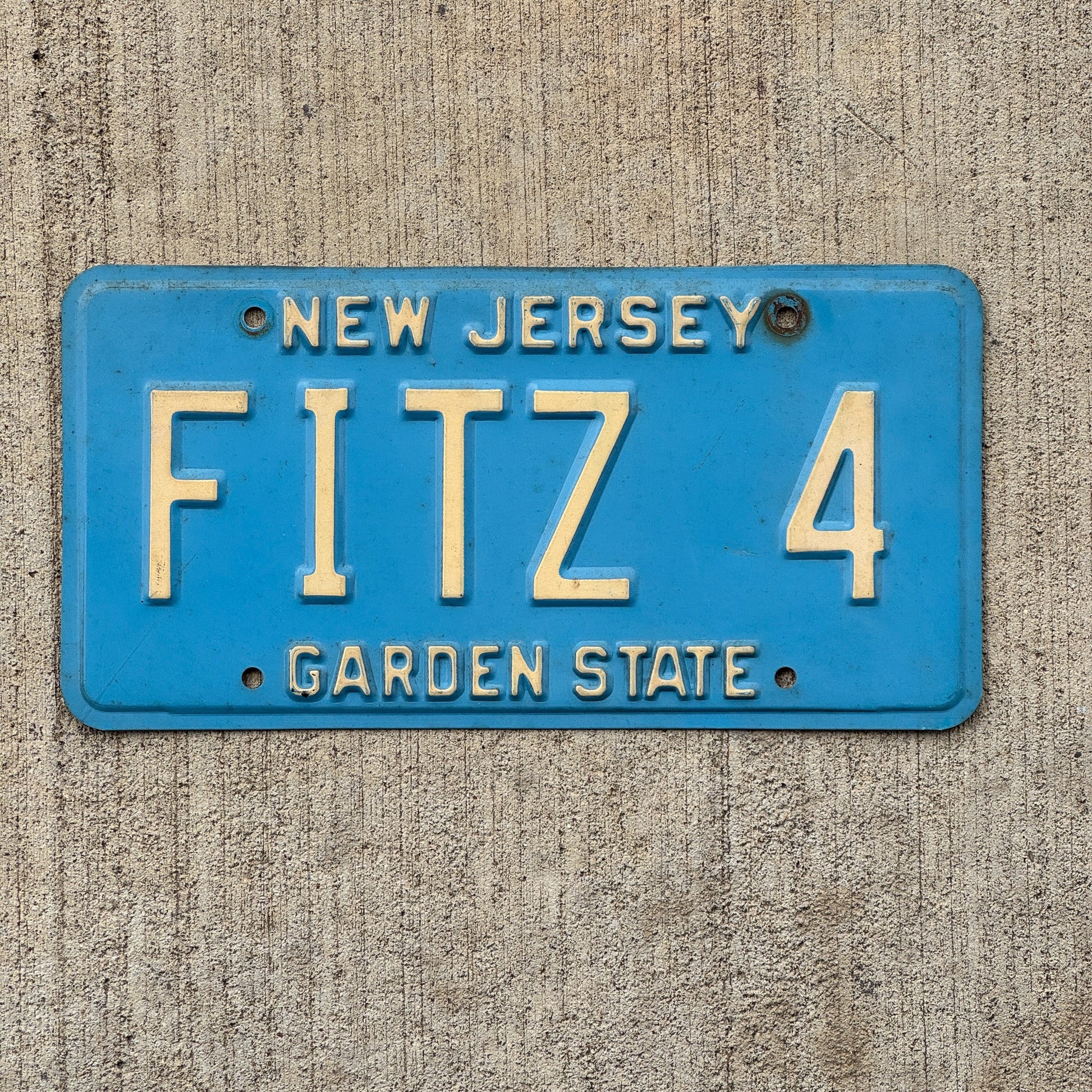 Photo of a 1979 New Jersey VANITY License Plate Auto Tag Garage Decor Vintage FITZ 4
