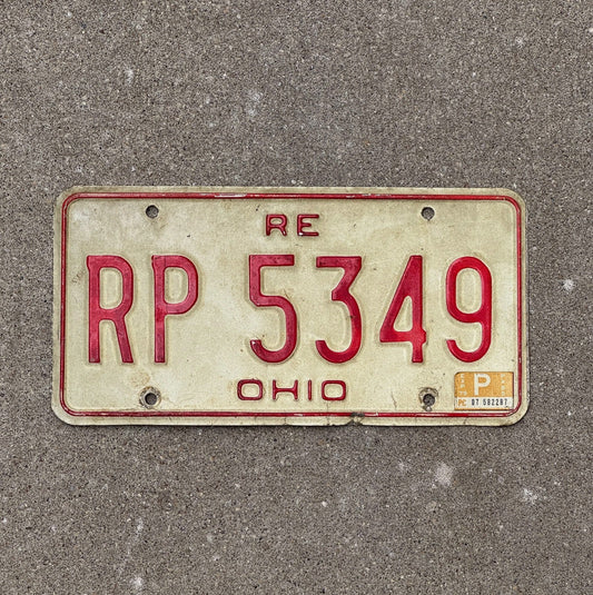 Photo of a 1979 Ohio Replacement License Plate Auto Tag Garage Decor Vintage RP 5349
