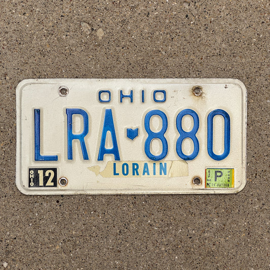 Photo of a 1980 1984 Ohio License Plate Auto Tag Garage Decor Vintage LRA 880 with original patina