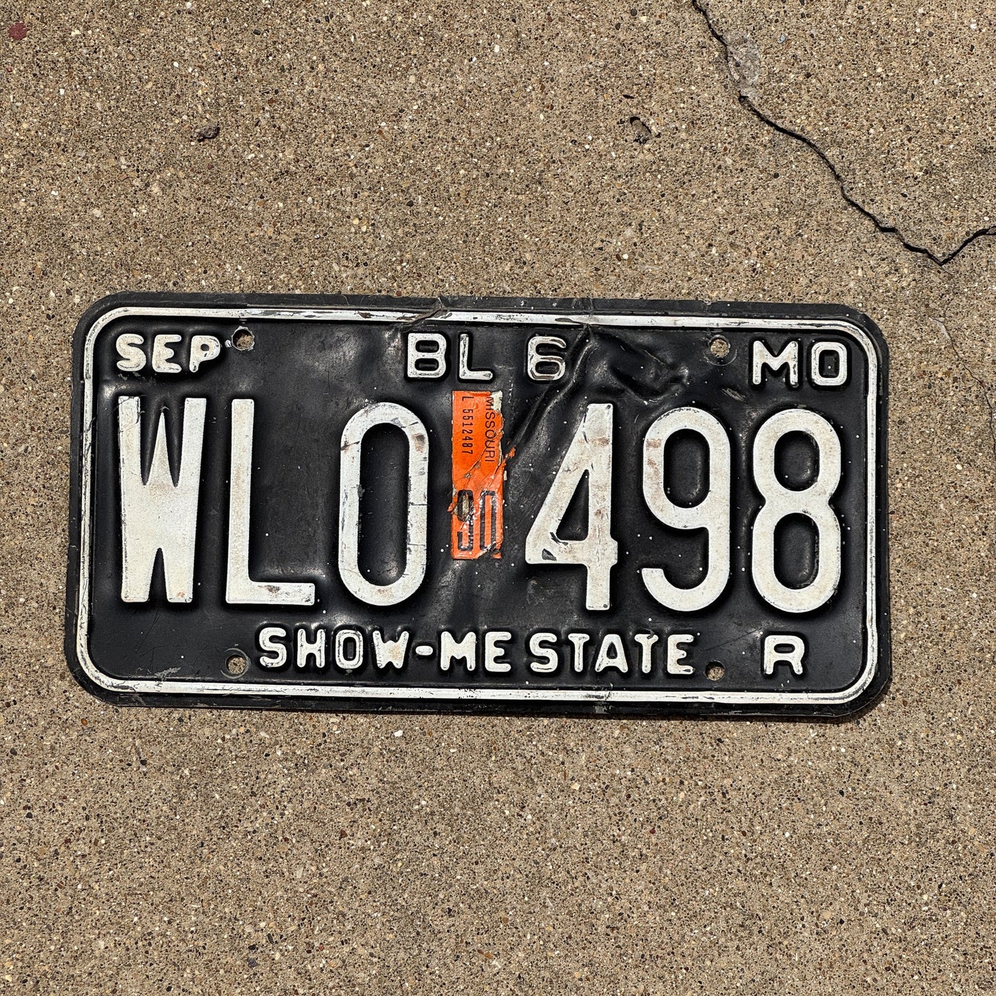 Photo of a 1980 1990 Missouri Truck License Plate Auto Tag Garage Decor Vintage Replacement Tag WL 0498