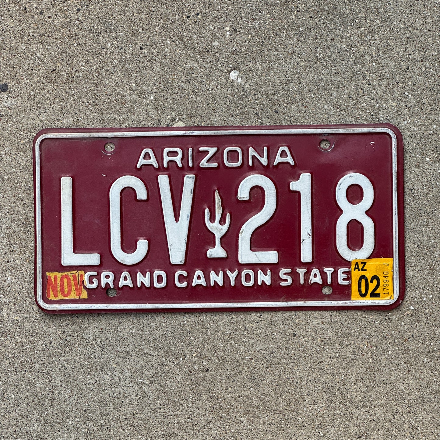 Photo of a 1980 Arizona License Plate Auto Tag Garage Decor Vintage LCV 218