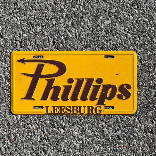 Photo of a 1980 Era Florida License Plate Auto Tag Garage Decor Vintage Leesburg FL Phillips Toyota Dealer