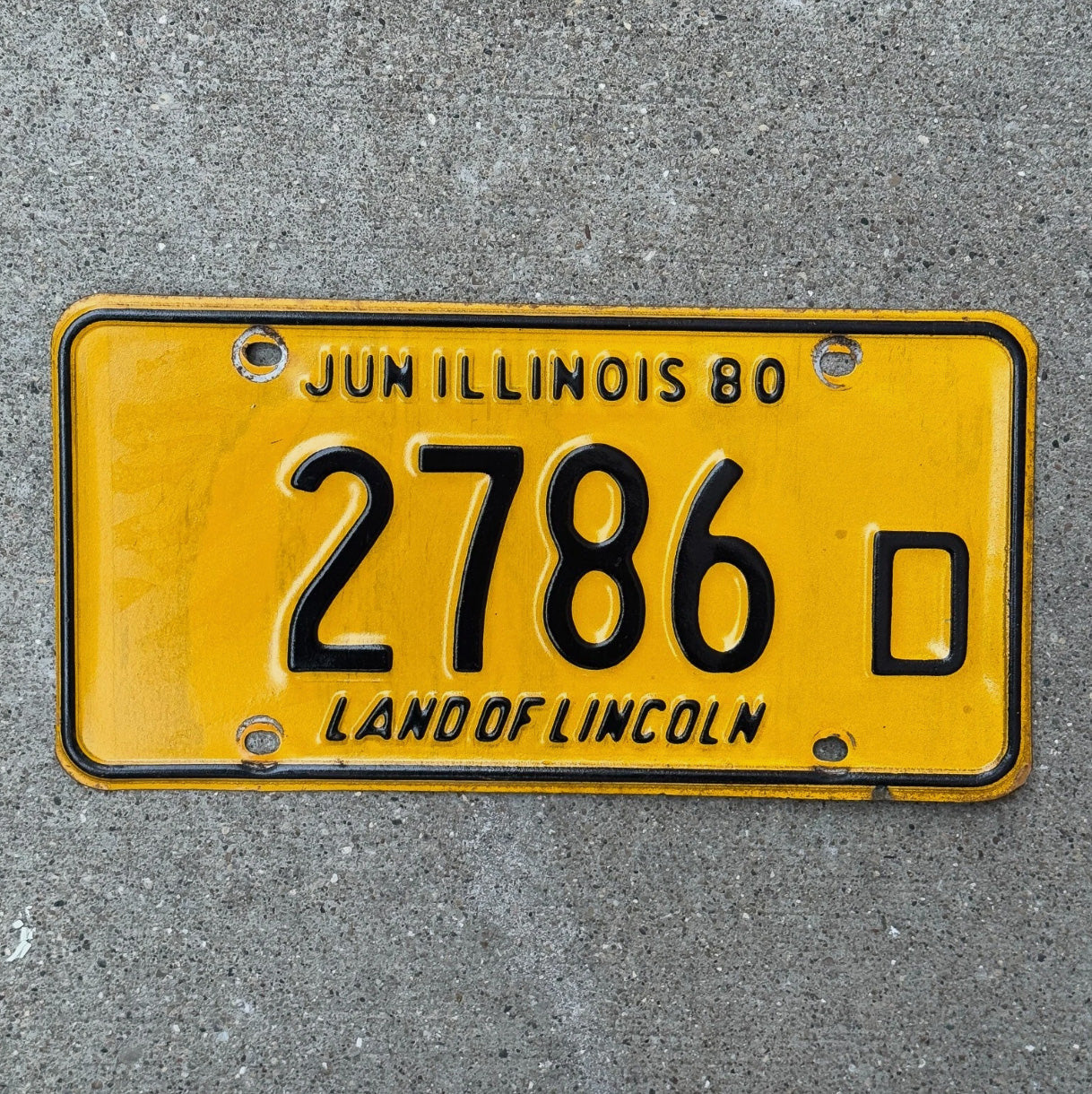 Photo of a 1980 Illinois TRUCK License Plate Auto Tag Garage Decor Vintage License Plate Auto Tag 1 Garage Decor 2786 D