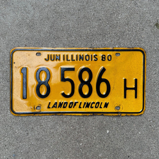 Photo of a 1980 Illinois TRUCK License Plate Auto Tag Garage Decor Vintage License Plate Auto Tag Garage Decor 18 586 H