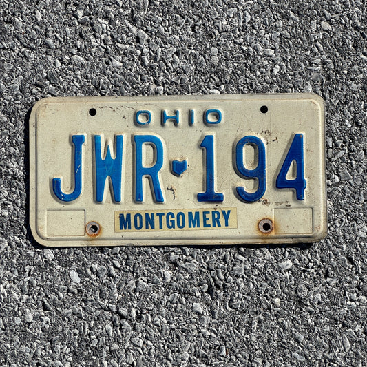 Photo of a 1980 Ohio License Plate Auto Tag 1 Garage Decor JWR 194