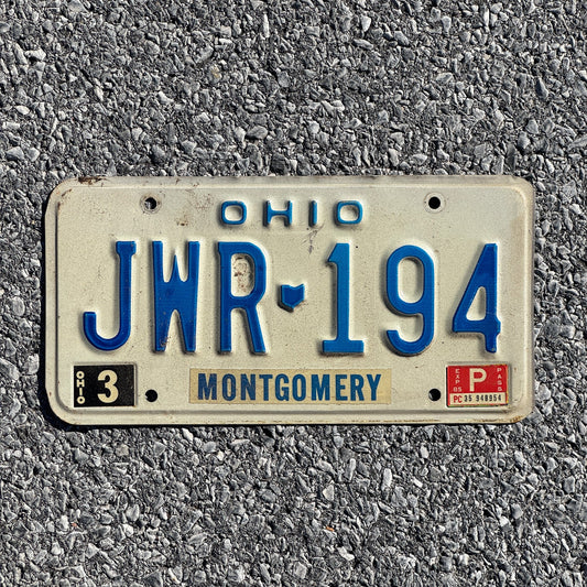 Photo of a 1980 Ohio License Plate Auto Tag 2 Garage Decor JWR 194
