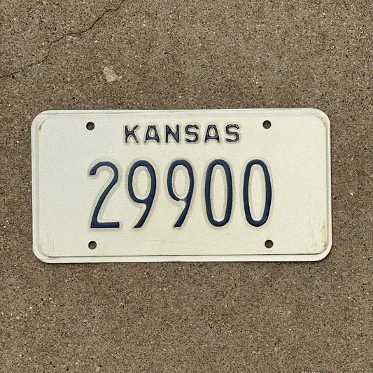 Photo of a 1980s 1990s Kansas Error / Prototype License Plate Auto Tag Garage Decor Vintage 29900