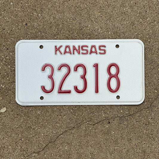 Photo of a 1980s 1990s Kansas Error / Prototype License Plate Auto Tag Garage Decor Vintage 32318